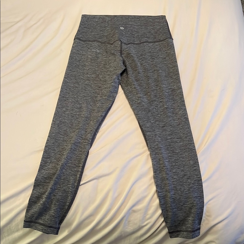 Lululemon Athletica Gray Leggings with Wide Waistband